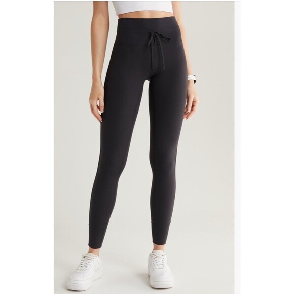 Zella Studio Luxe High Waist Drawstring Ankle Leggings,size L - Picture 1 of 7